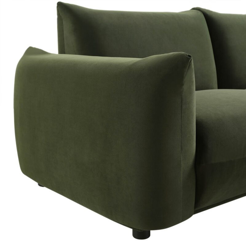 Gianni Three Seater Sofa, Moss Green Velvet - Image 12
