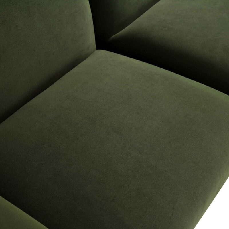 Gianni Three Seater Sofa, Moss Green Velvet - Image 15