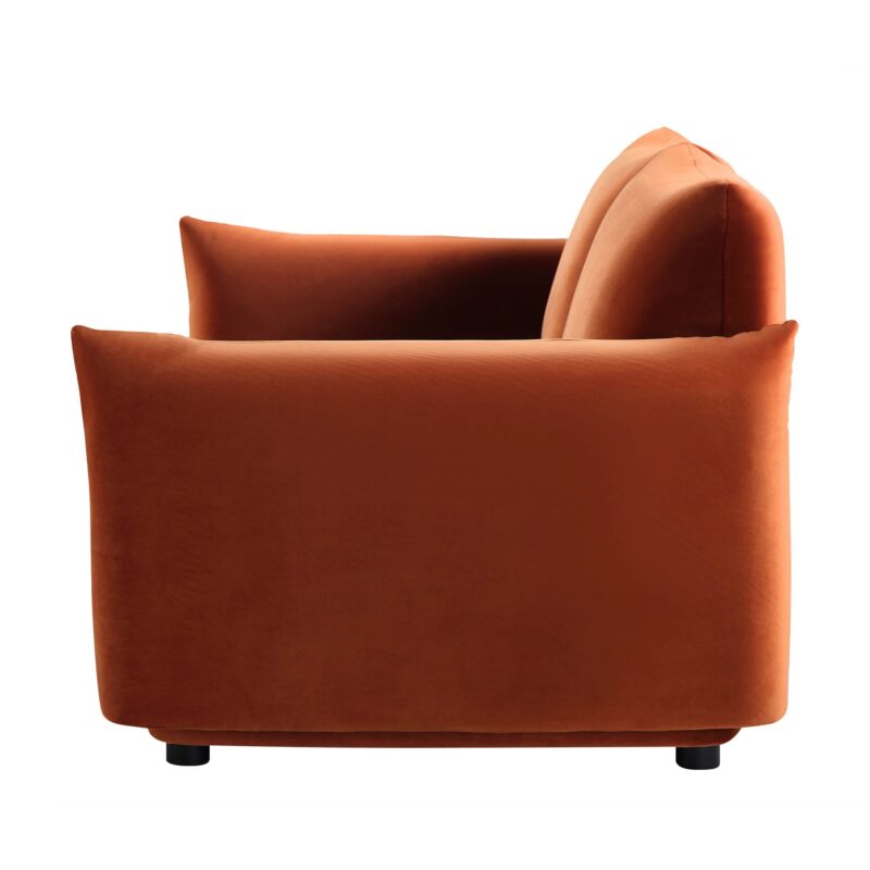 Gianni Two Seater Sofa, Rust Velvet - Image 9