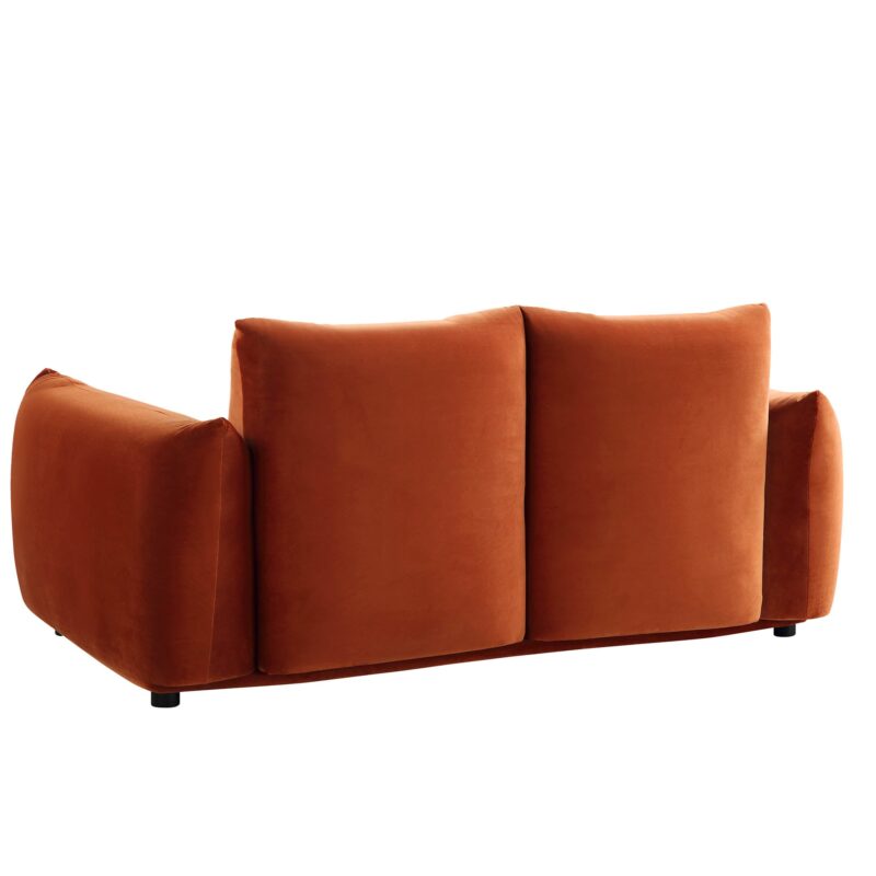 Gianni Two Seater Sofa, Rust Velvet - Image 10
