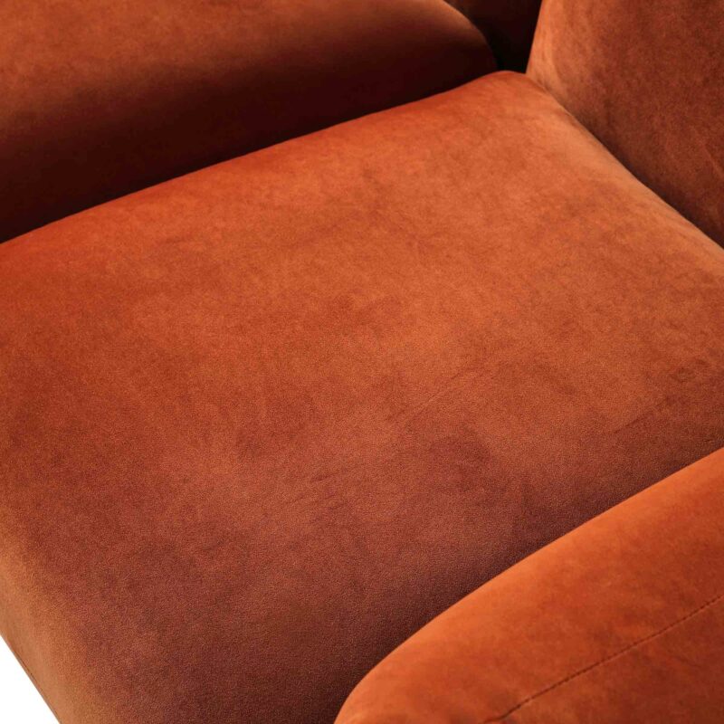 Gianni Two Seater Sofa, Rust Velvet - Image 12