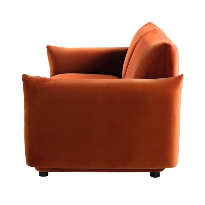 Gianni Three Seater Sofa, Rust Velvet - Image 10