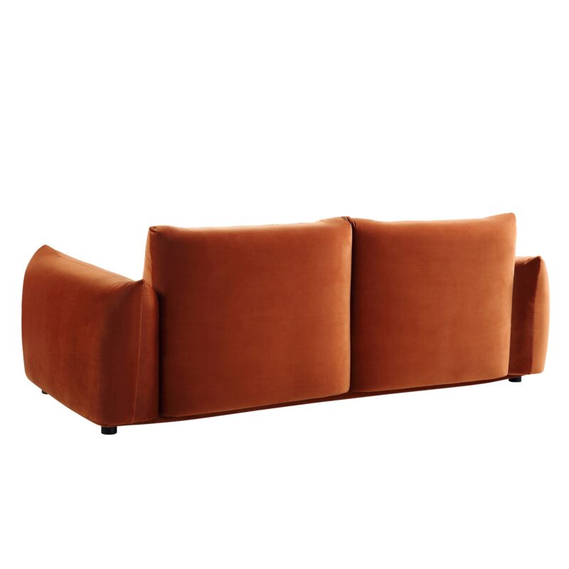 Gianni Three Seater Sofa, Rust Velvet - Image 11