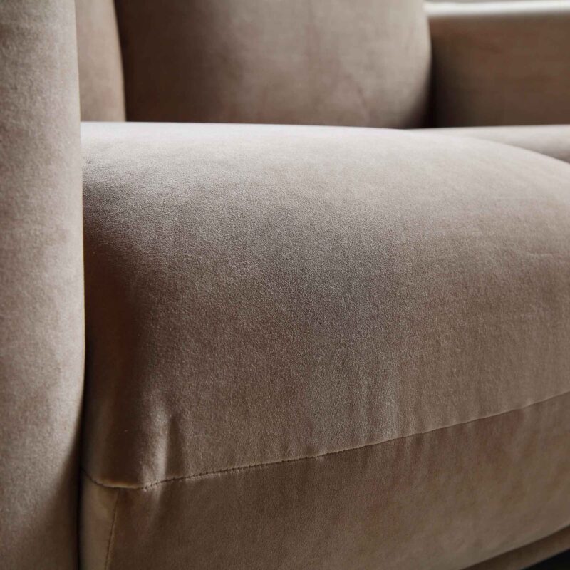 Gianni Two Seater Sofa, Mink Velvet - Image 10