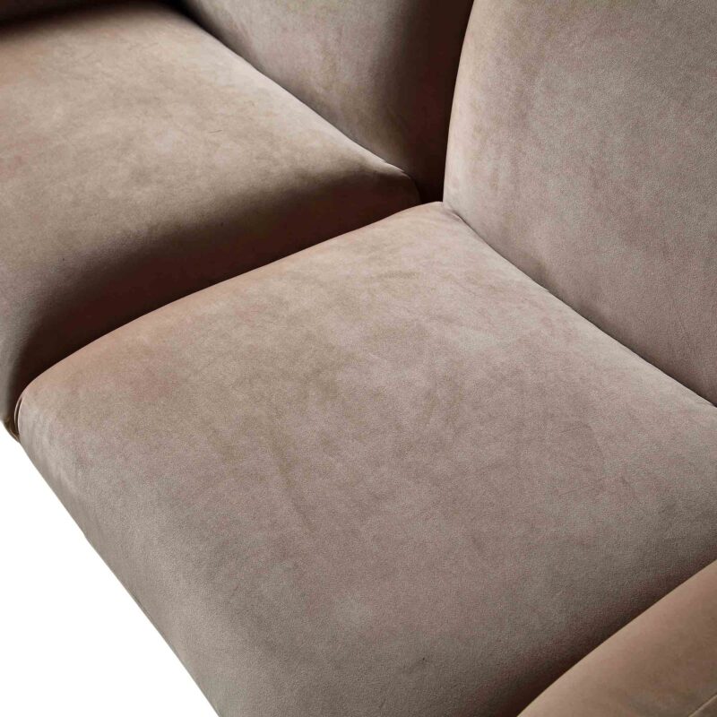 Gianni Three Seater Sofa, Mink Velvet - Image 12