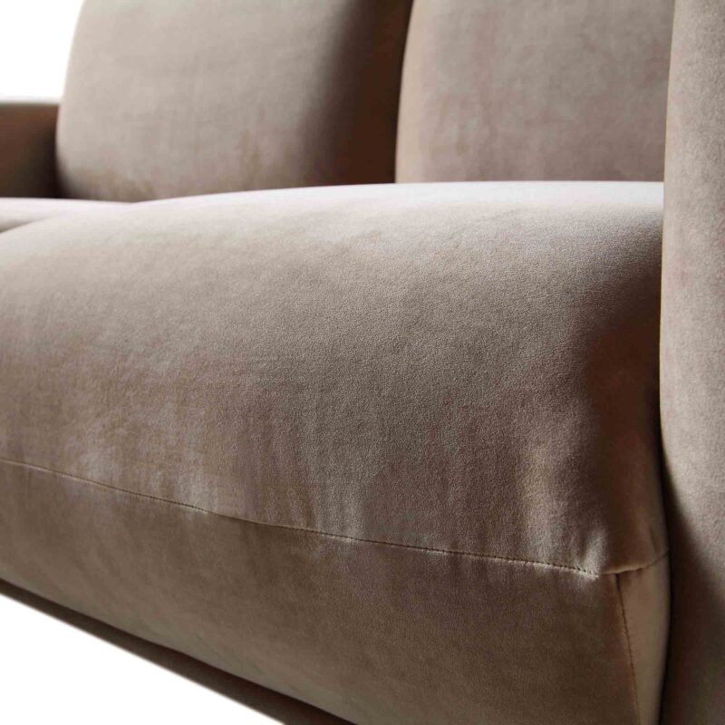 Gianni Three Seater Sofa, Mink Velvet - Image 13