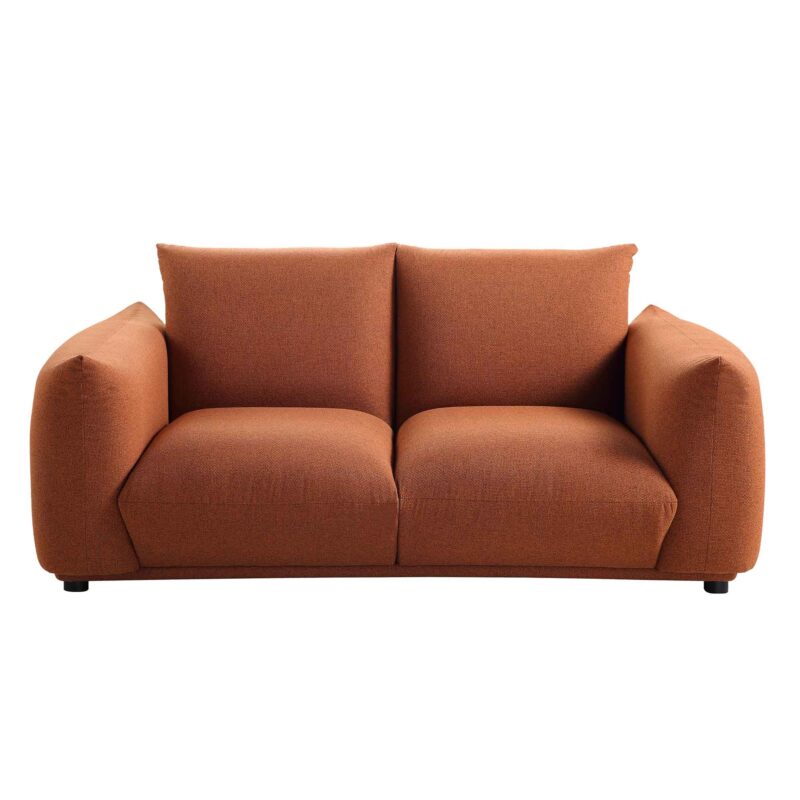 Gianni Two Seater Sofa, Terracotta Fabric - Image 5