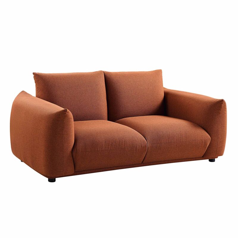 Gianni Two Seater Sofa, Terracotta Fabric - Image 6
