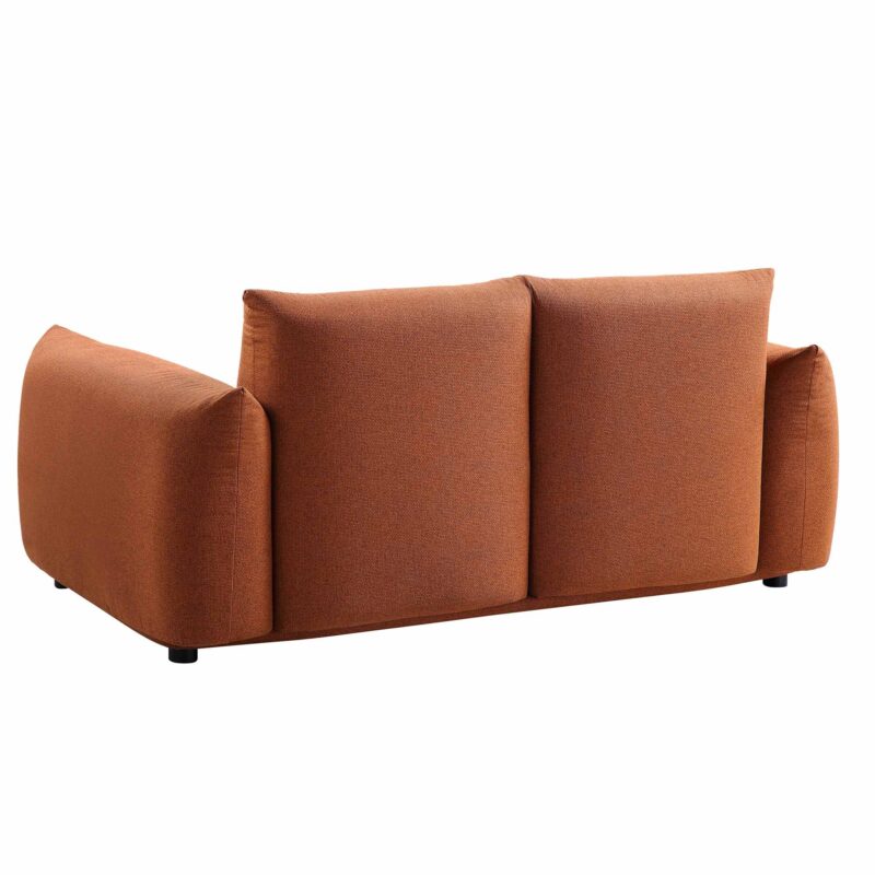 Gianni Two Seater Sofa, Terracotta Fabric - Image 10