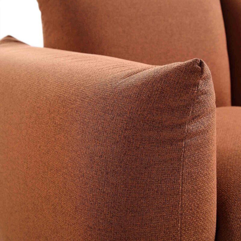 Gianni Two Seater Sofa, Terracotta Fabric - Image 12