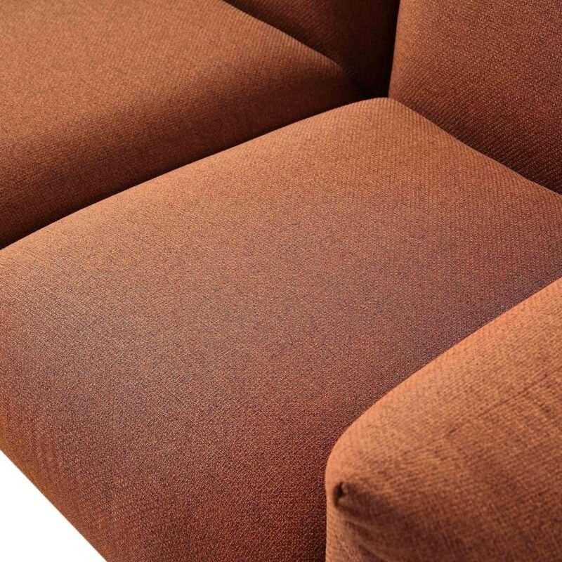 Gianni Two Seater Sofa, Terracotta Fabric - Image 13