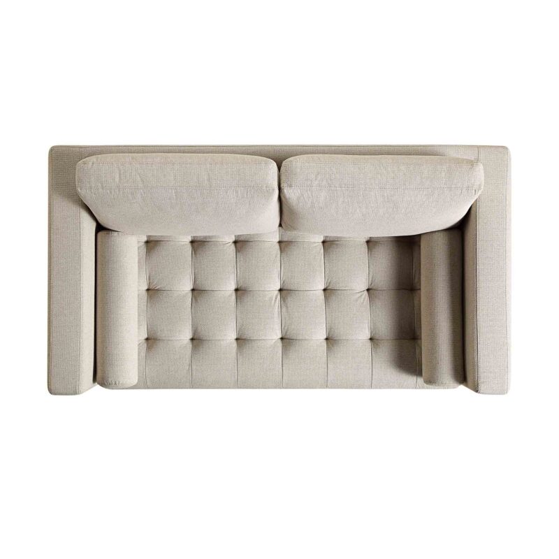Henrietta 2-Seater Sofa, Beige Woven Fabric - Image 8