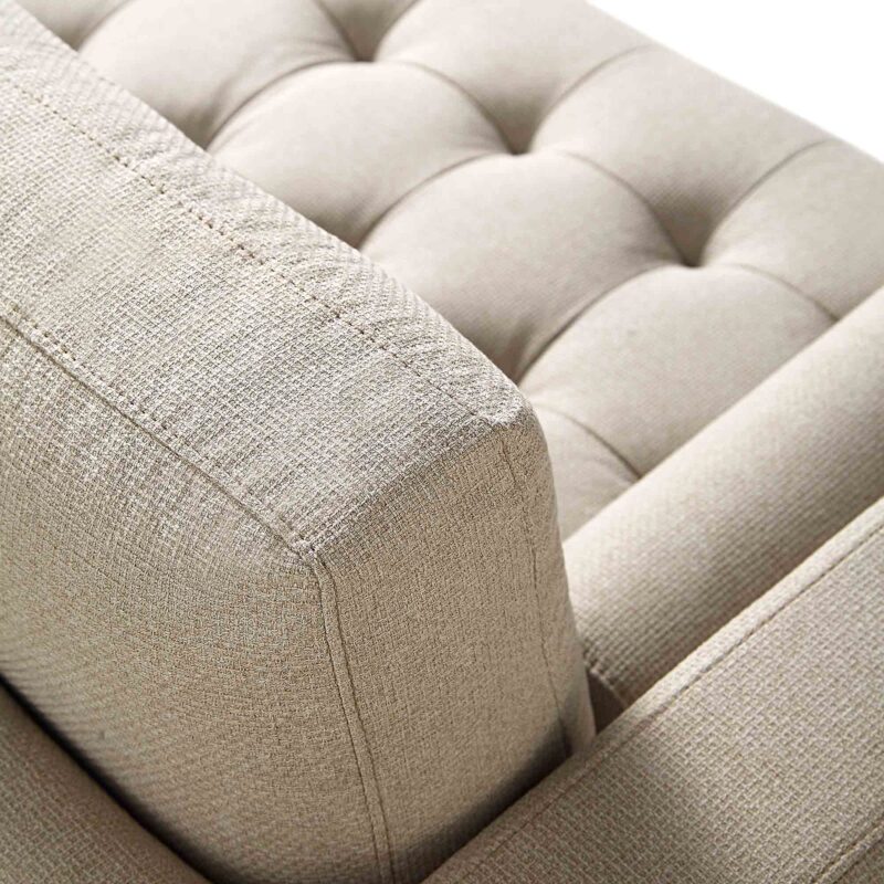 Henrietta 2-Seater Sofa, Beige Woven Fabric - Image 13