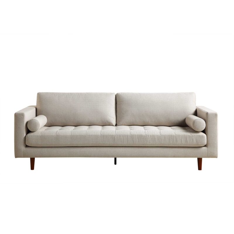 Henrietta Large 3-Seater Sofa, Beige Woven Fabric - Image 6