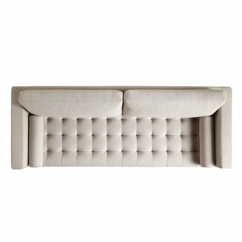 Henrietta Large 3-Seater Sofa, Beige Woven Fabric - Image 9
