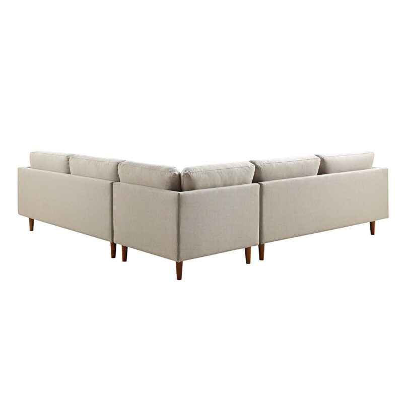 Henrietta 5+Seater Corner Sofa, Beige Woven Fabric - Image 11