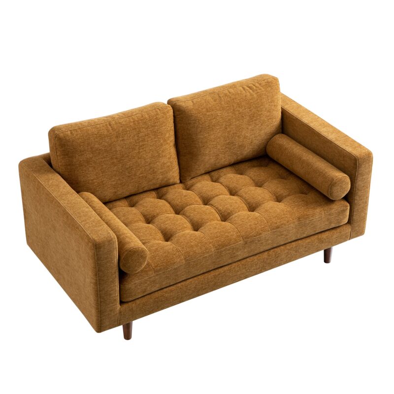 Henrietta 2-Seater Sofa, Spiced Honey Chenille - Image 4