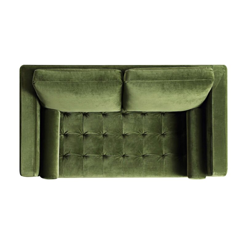 Henrietta 2-Seater Sofa, Moss Green Velvet - Image 7