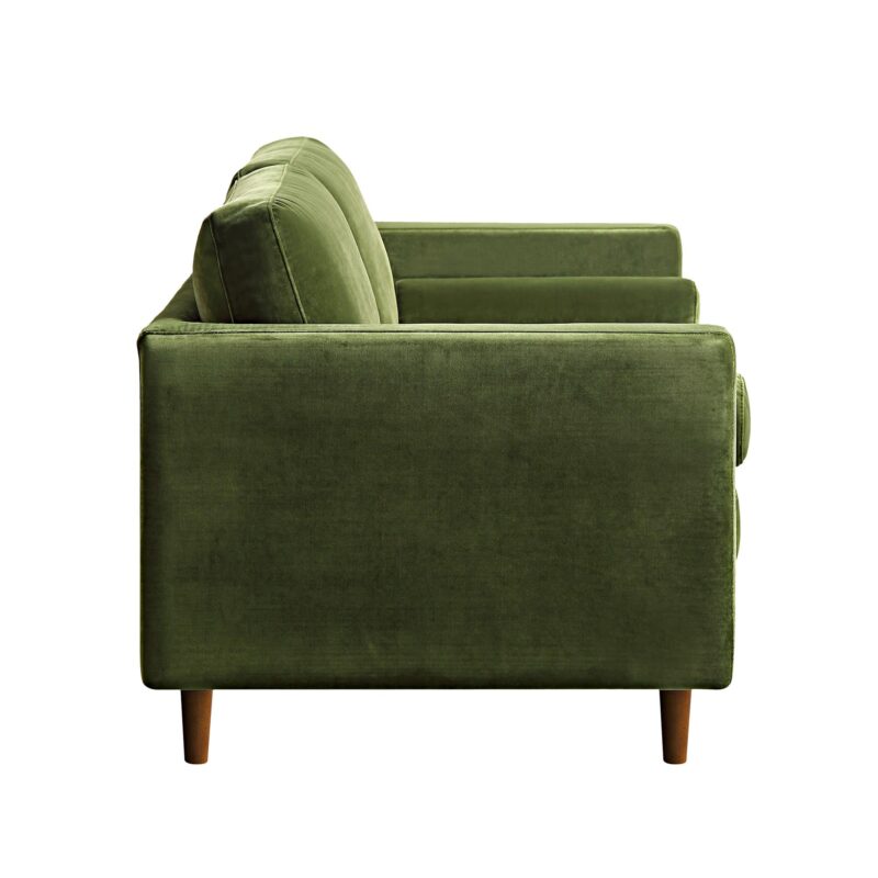 Henrietta 2-Seater Sofa, Moss Green Velvet - Image 9