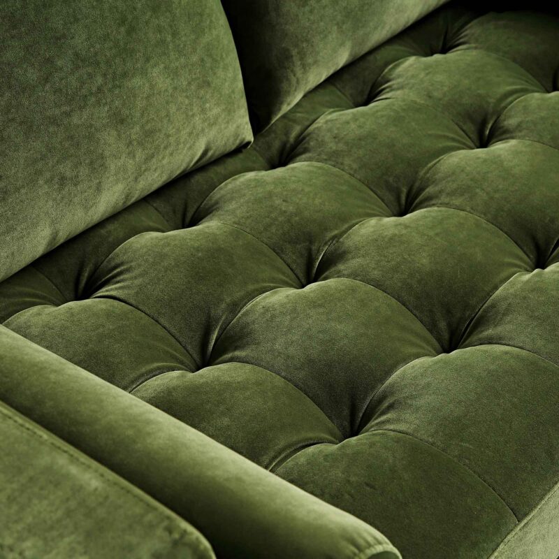 Henrietta 2-Seater Sofa, Moss Green Velvet - Image 11