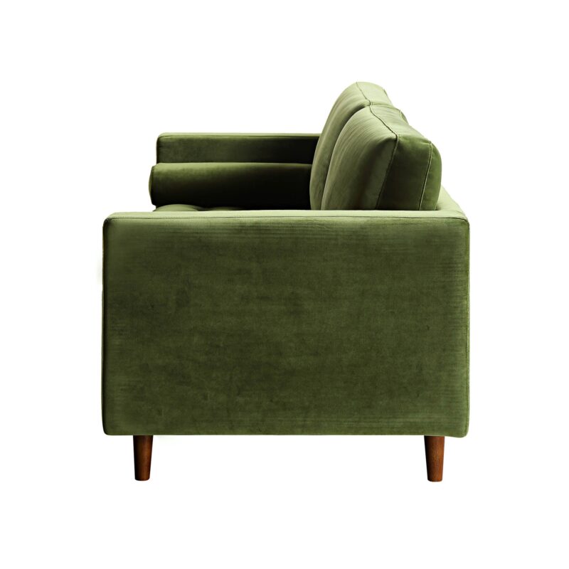 Henrietta Large 3-Seater Sofa, Moss Green Velvet - Image 9