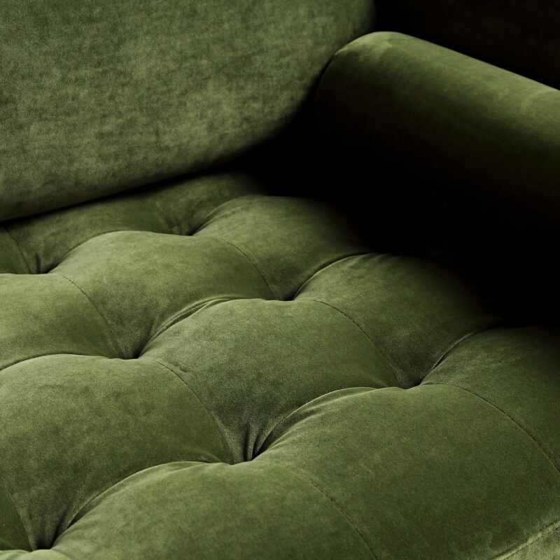 Henrietta Large 3-Seater Sofa, Moss Green Velvet - Image 13
