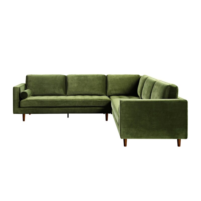 Henrietta 5+Seater Corner Sofa, Moss Green Velvet - Image 9