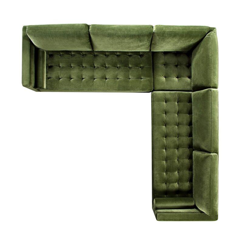 Henrietta 5+Seater Corner Sofa, Moss Green Velvet - Image 10