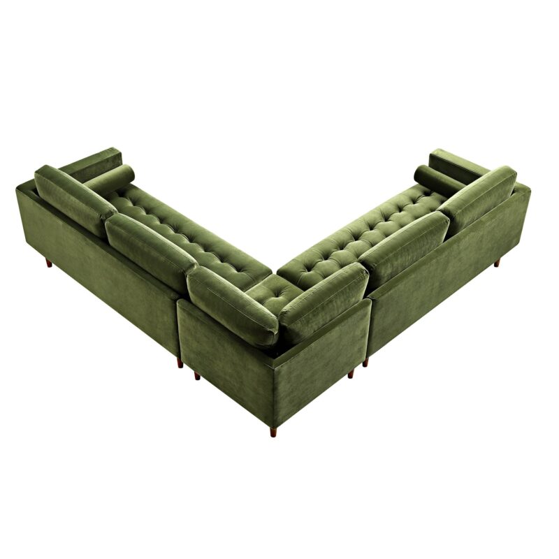 Henrietta 5+Seater Corner Sofa, Moss Green Velvet - Image 11