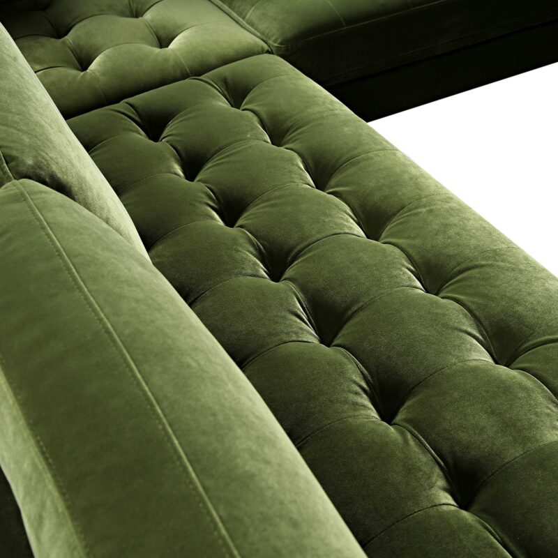Henrietta 5+Seater Corner Sofa, Moss Green Velvet - Image 15