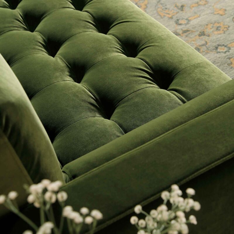 Henrietta 5+Seater Corner Sofa, Moss Green Velvet - Image 5