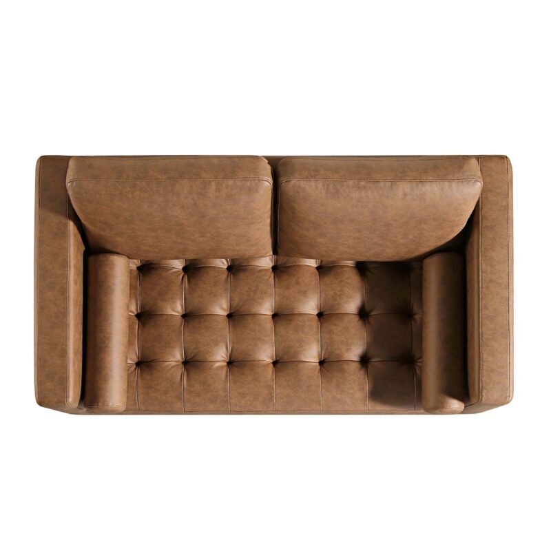 Henrietta 2-Seater Sofa, Tan Faux Suede - Image 8