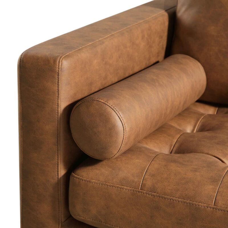 Henrietta 2-Seater Sofa, Tan Faux Suede - Image 13