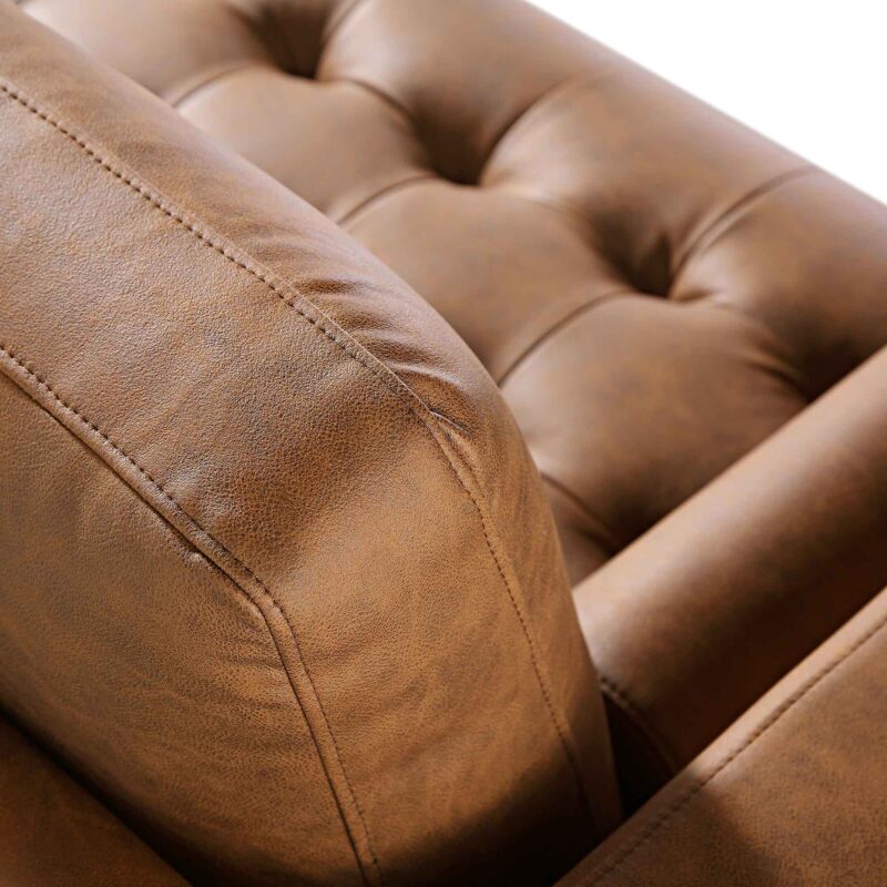 Henrietta Large 3-Seater Sofa, Tan Faux Suede - Image 13
