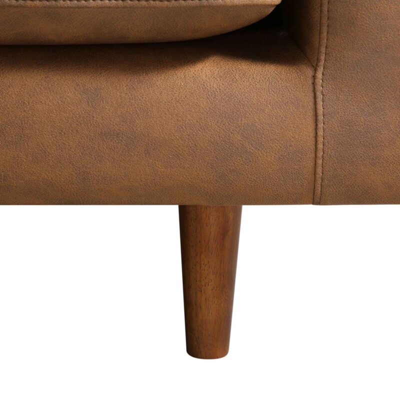 Henrietta Large 3-Seater Sofa, Tan Faux Suede - Image 14