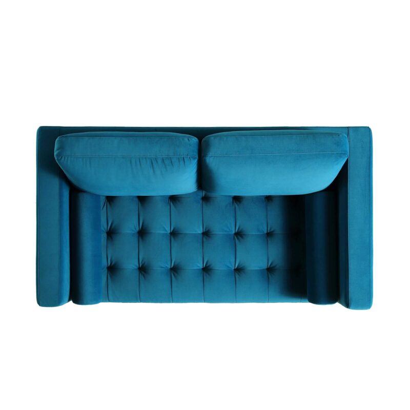 Henrietta 2-Seater Sofa, Teal Velvet - Image 8