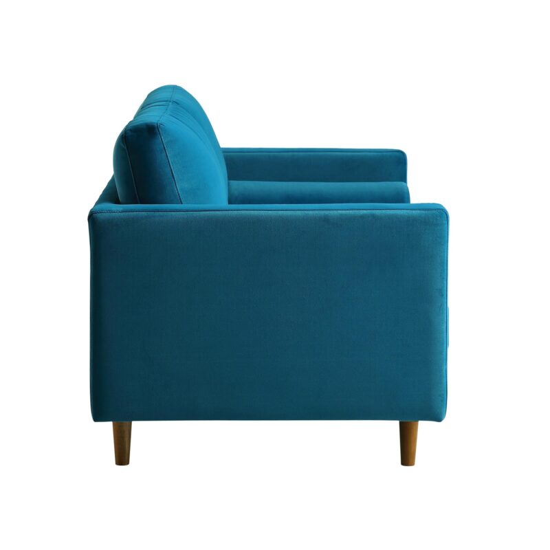 Henrietta 2-Seater Sofa, Teal Velvet - Image 9