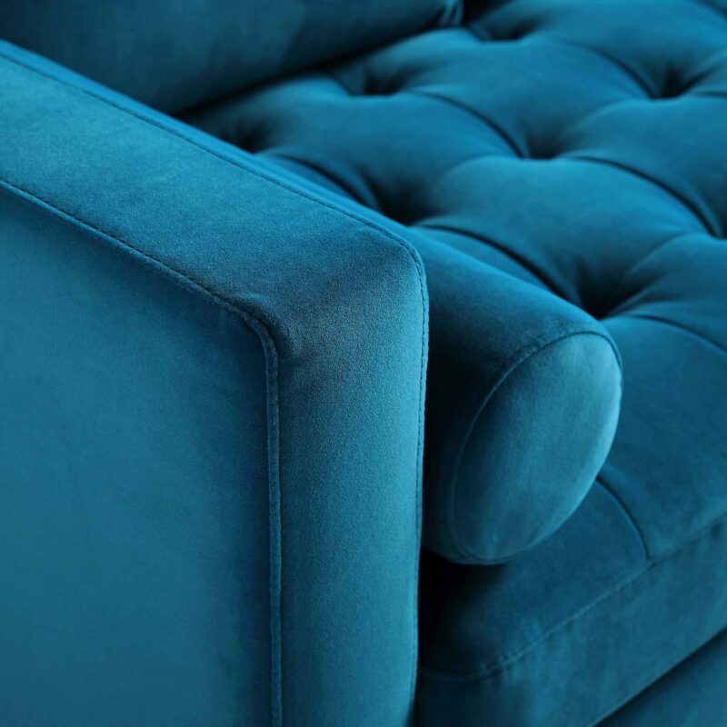 Henrietta 2-Seater Sofa, Teal Velvet - Image 11