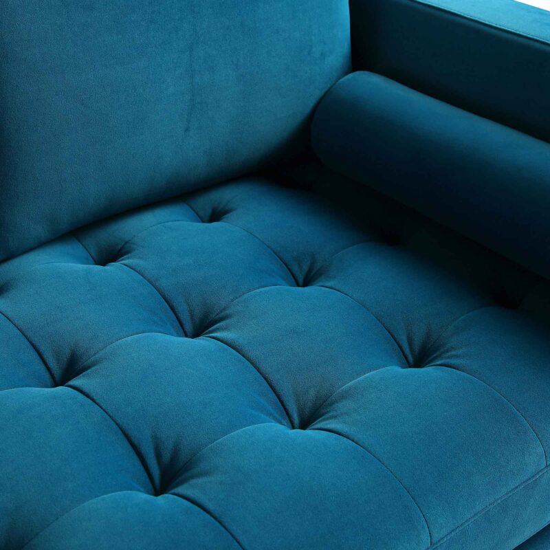 Henrietta 2-Seater Sofa, Teal Velvet - Image 14