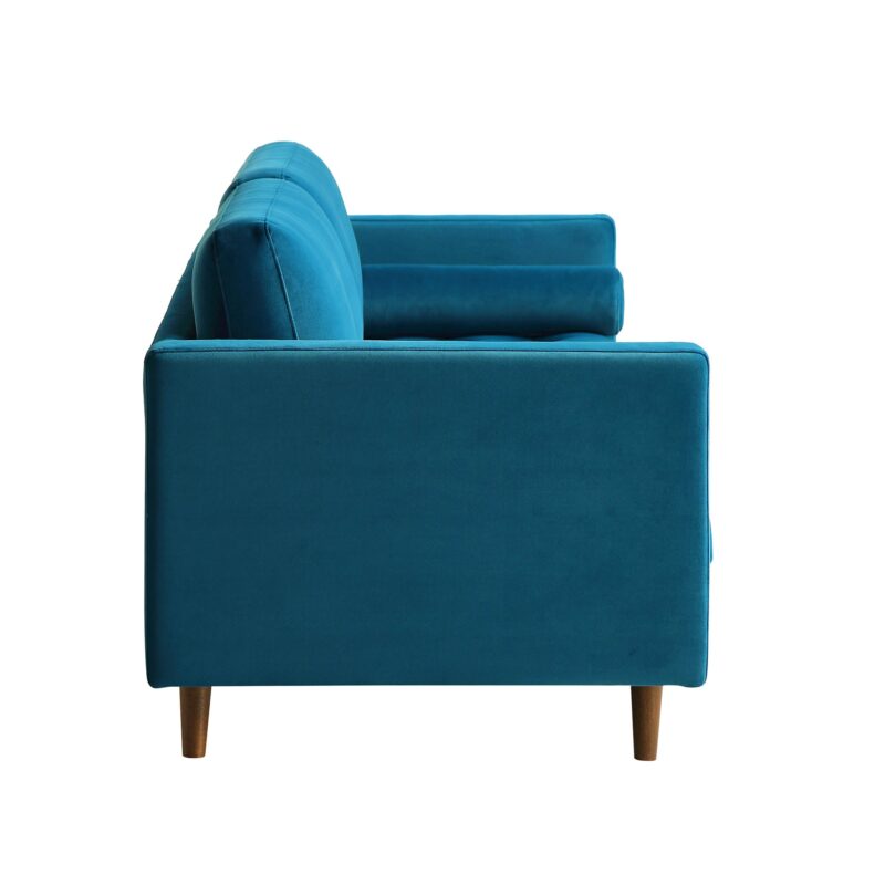 Henrietta Large 3-Seater Sofa, Teal Velvet - Image 9