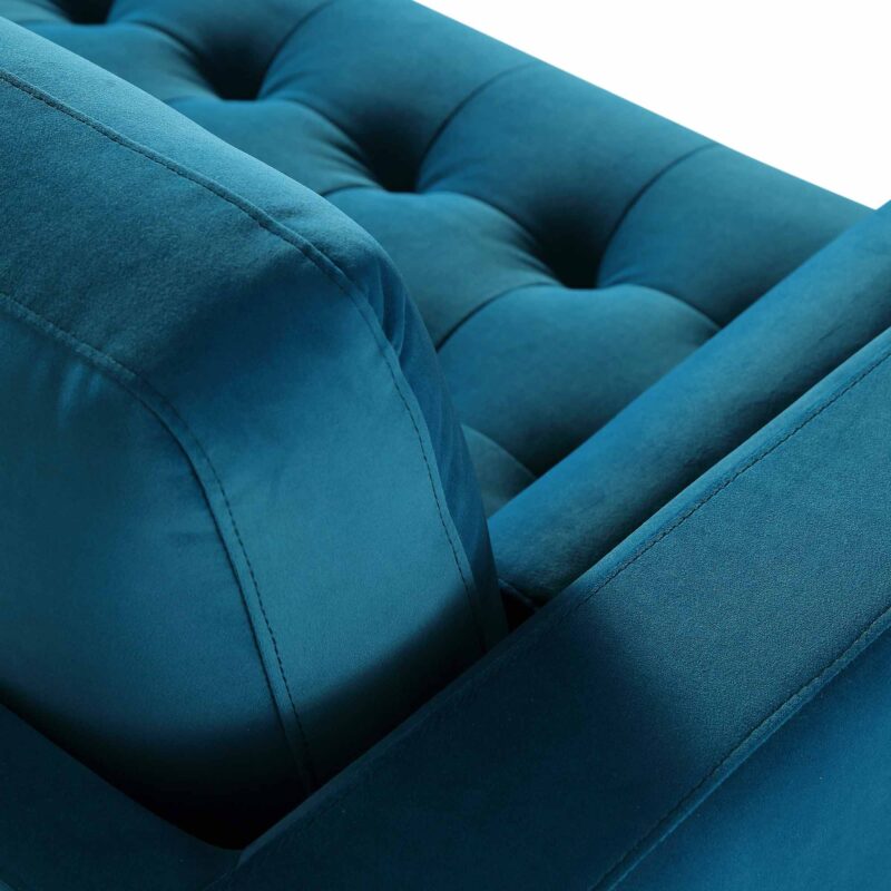 Henrietta Large 3-Seater Sofa, Teal Velvet - Image 13