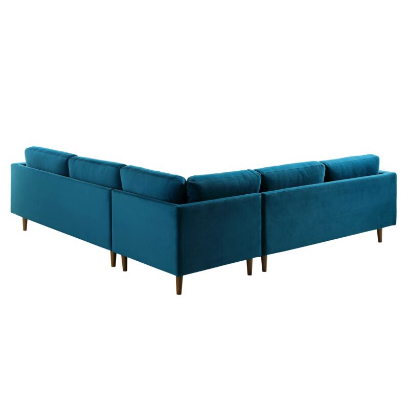 Henrietta 5+Seater Corner Sofa, Teal Velvet - Image 7