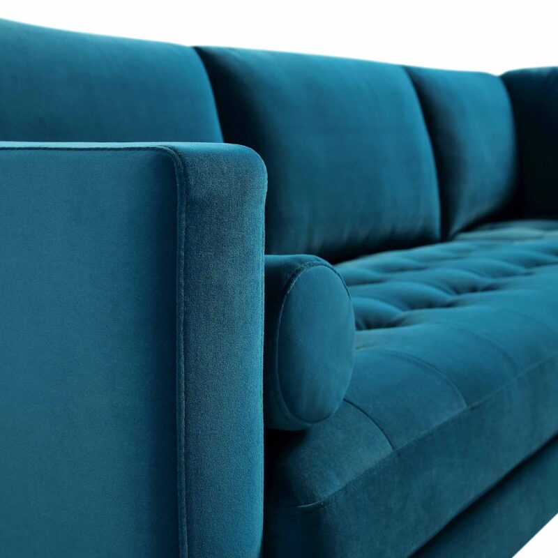 Henrietta 5+Seater Corner Sofa, Teal Velvet - Image 11