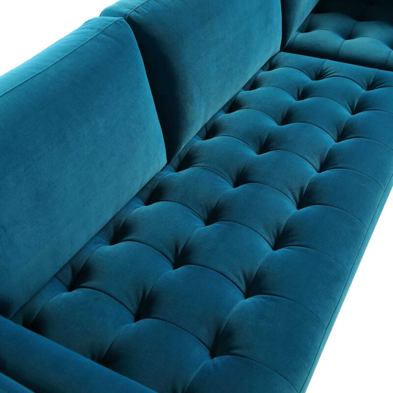 Henrietta 5+Seater Corner Sofa, Teal Velvet - Image 12