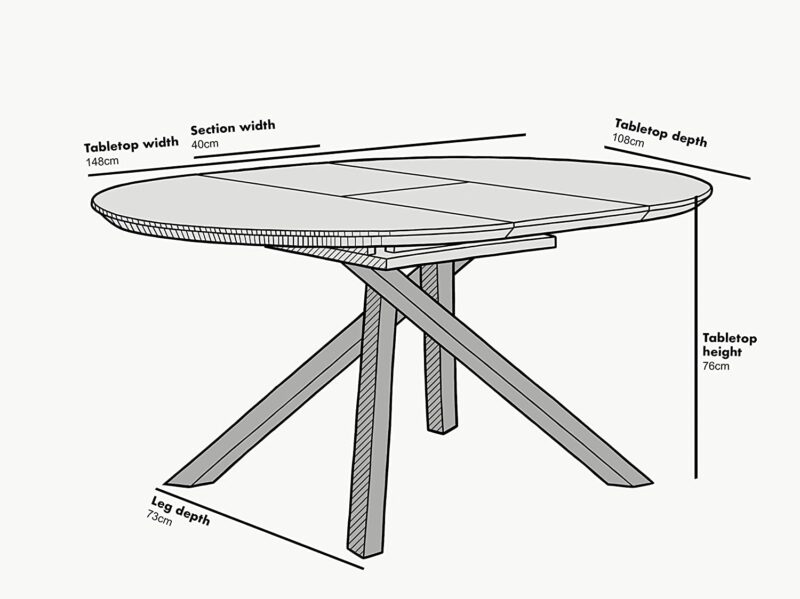 Grenchen Round to Oval 4 to 6-Seater White High Gloss Extendable Dining Table - Image 5