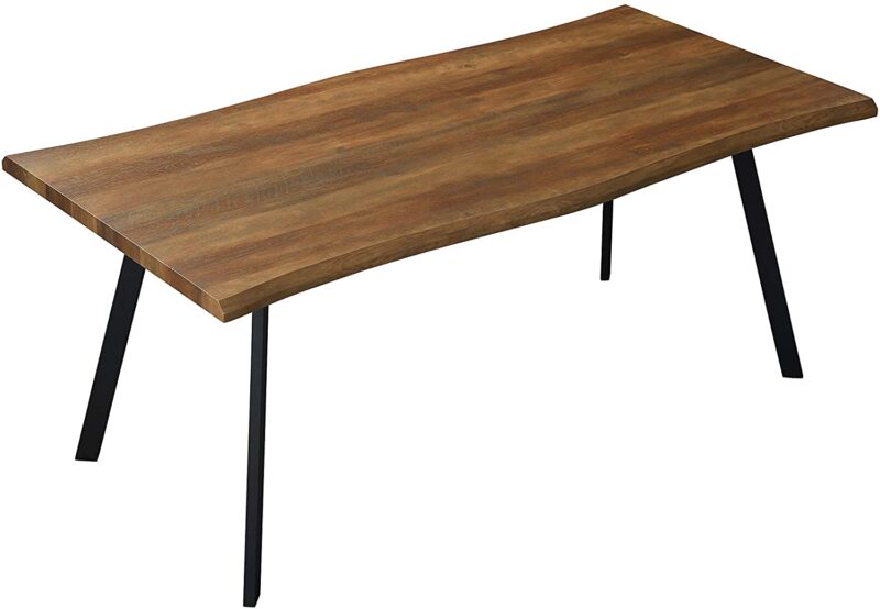 Kenora Wood Effect 150 cm Dining Table with Curved Edges 4 Seater - Image 2