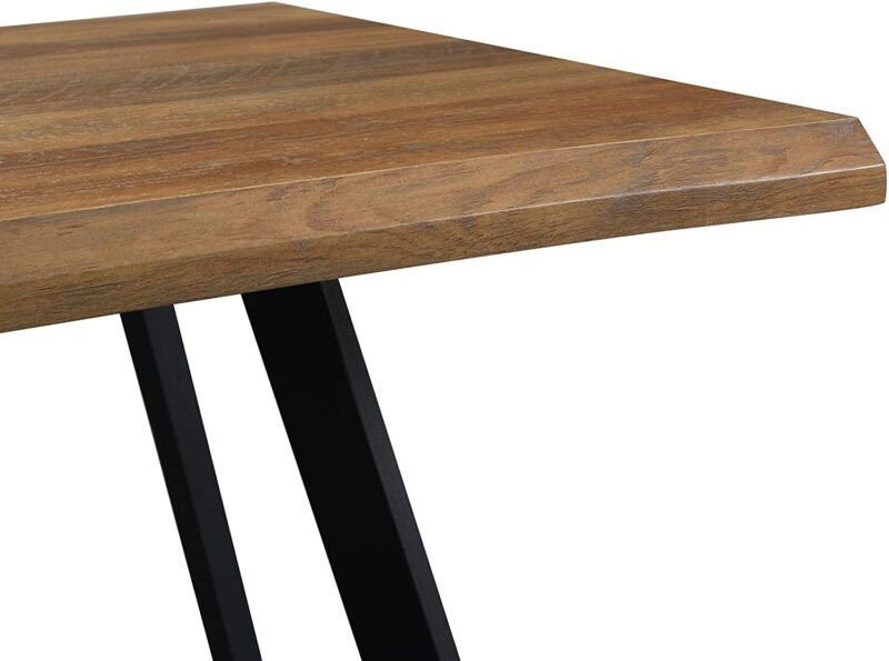 Kenora Wood Effect 150 cm Dining Table with Curved Edges 4 Seater - Image 6