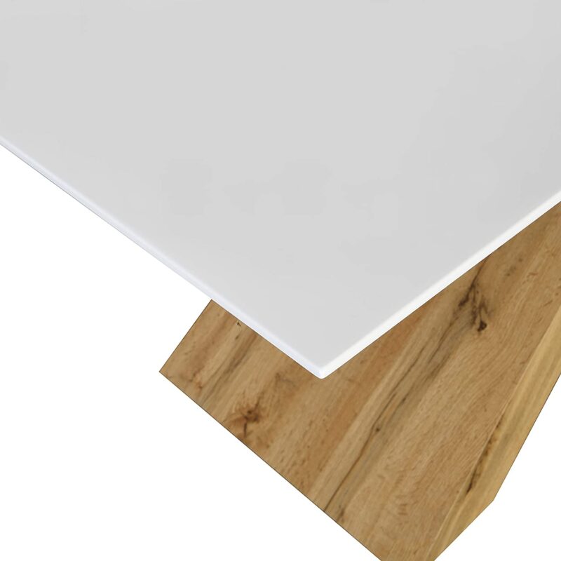 Orillia Oak Effect 160 cm Dining Table  with White Top - Image 5