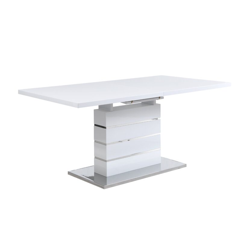 Hayne High Gloss White Extending Dining Table 6 to 8 Seater - Image 3