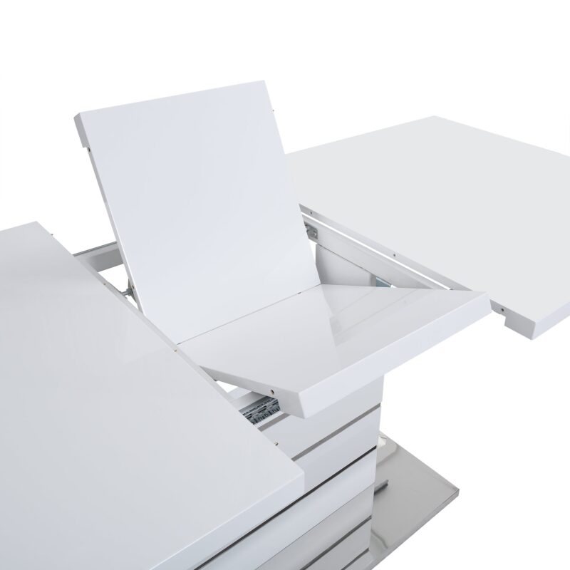 Hayne High Gloss White Extending Dining Table 6 to 8 Seater - Image 9